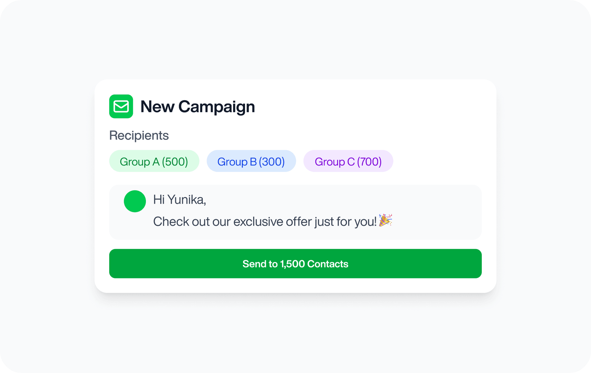 Bulk Messaging Feature